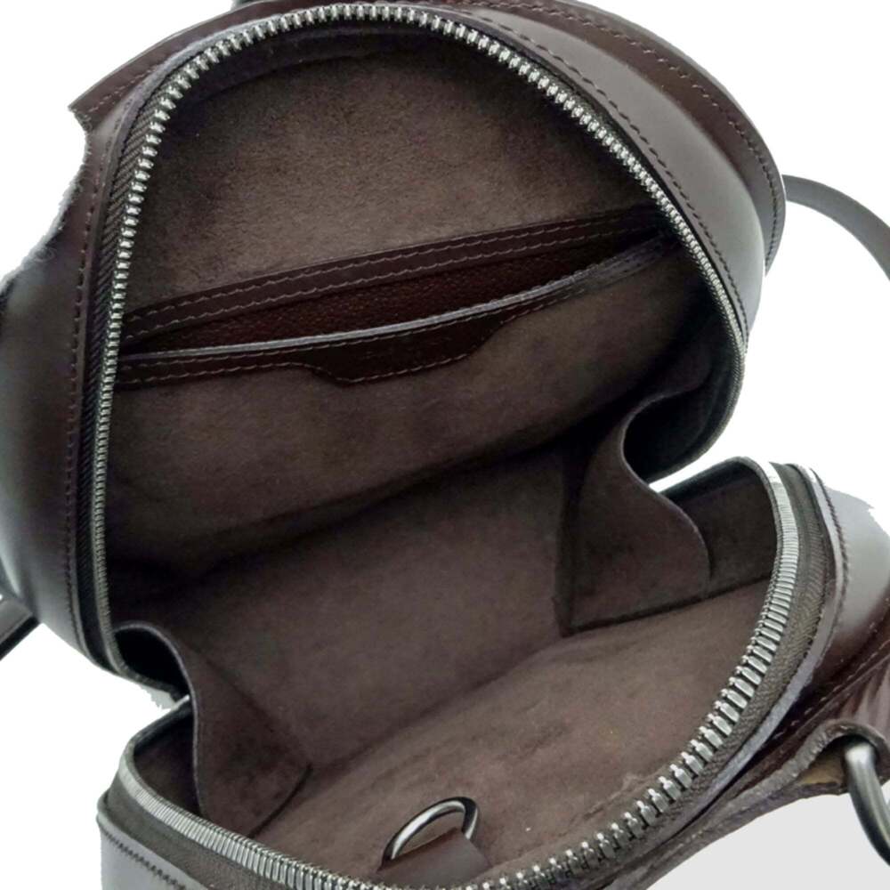 LOUIS VUITTON Authentic Brown Leather Backpack - Picture 6 of 9